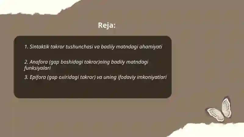 Badiiy matnda sintaktik takror 2