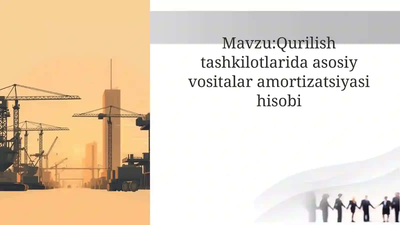 Qurilish tashkilotlarida asosiy vositalar amortizatsiyasi hisobi 2