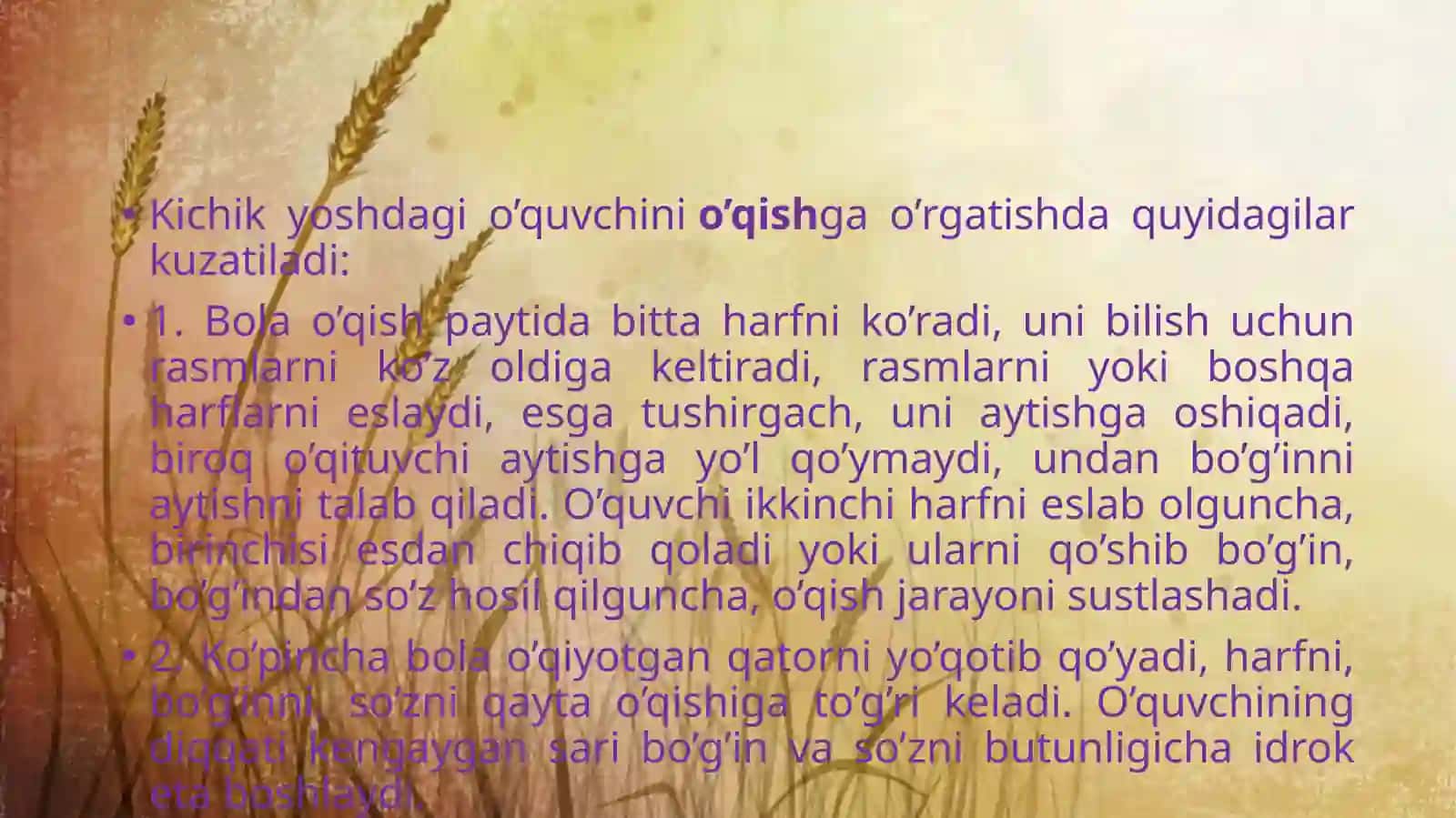 Savod o‘rgatishning metod va usullari 2