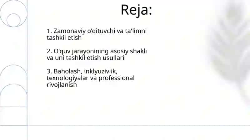 Zamonaviy o'qituvchi va ta'limni tashkil etish 2