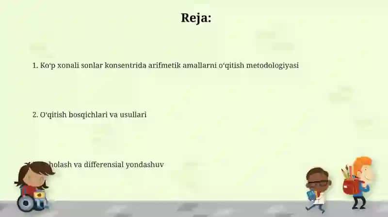 Koʻp xonali konsentrida arifmetik amallarni oʻrgatish metodikasi 2