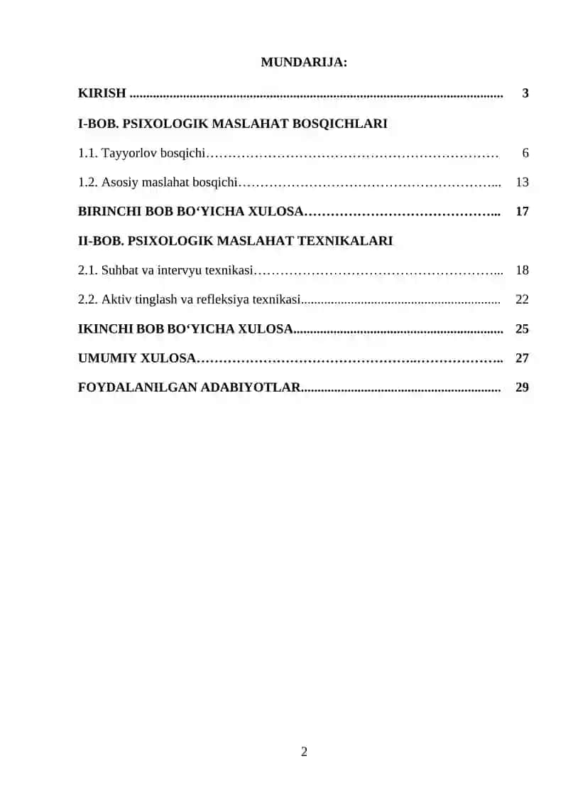 Psixologik maslahat: Bosqichlari va texnikalari 2