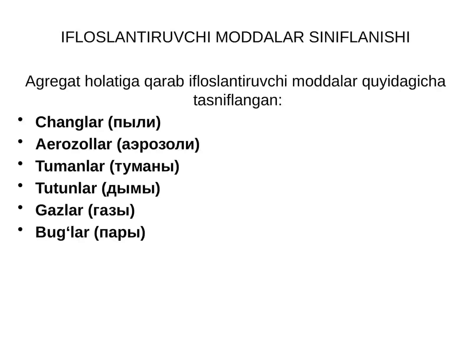 IFLOSLANTIRUVCHI MODDALAR SINIFLANISHI 2