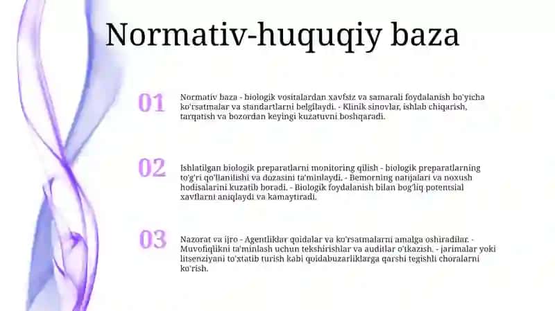 Biologik Faol Moddalarning Ishlatilishidagi Nazorat 2