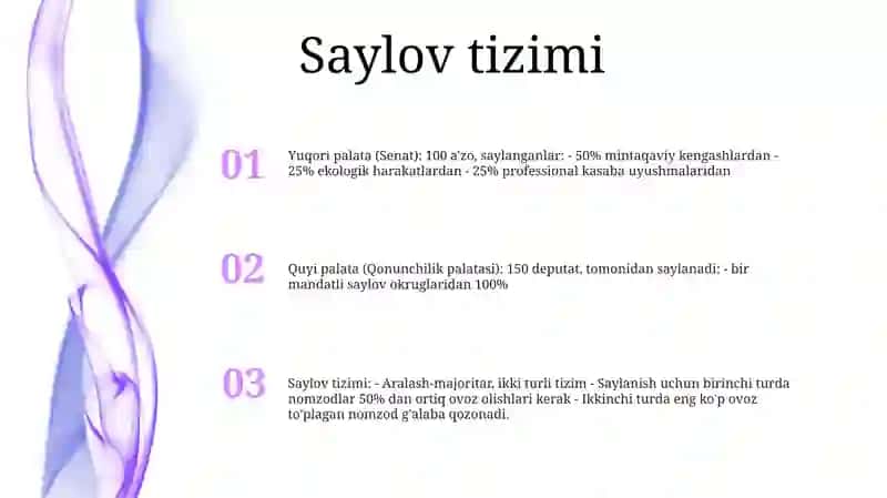 O'Zbekistonda Parlament Tizimi 2