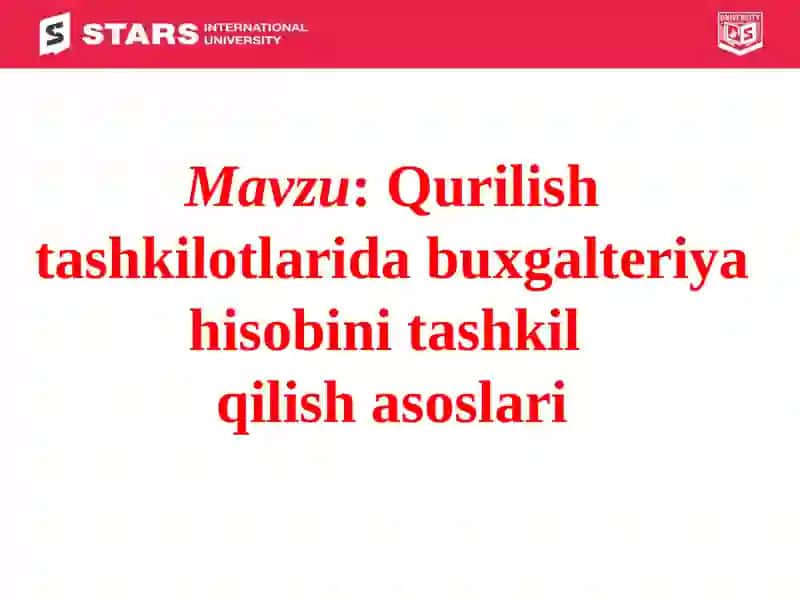 TURLI TARMOQLARDA BUXGALTERIYA HISOBINING XUSUSIYATLARI 2
