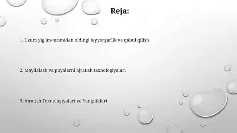 Uzum g‘ujumi bandidan ajratish va ezish texnologiyasi 2