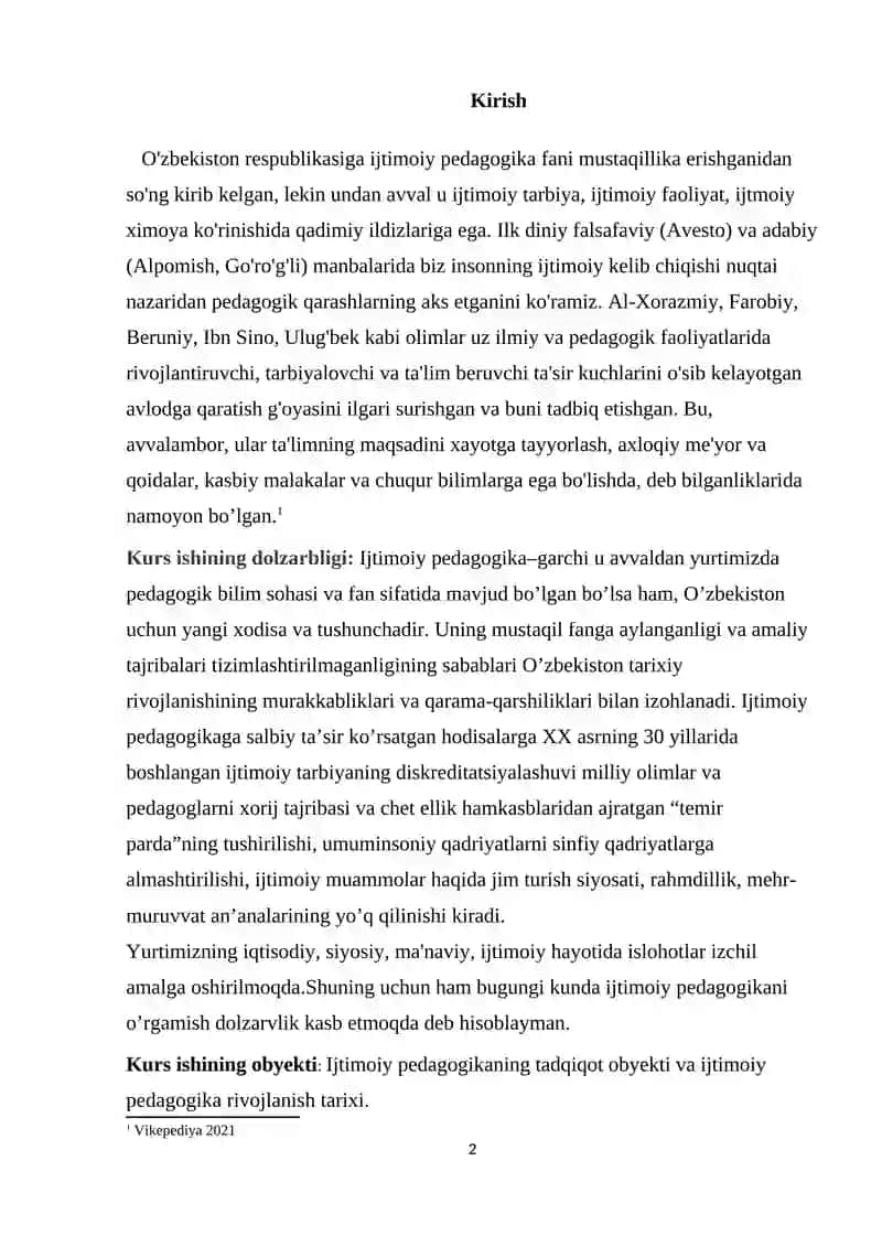Ijtimoiy Pedagogika Rivojlanishi 2