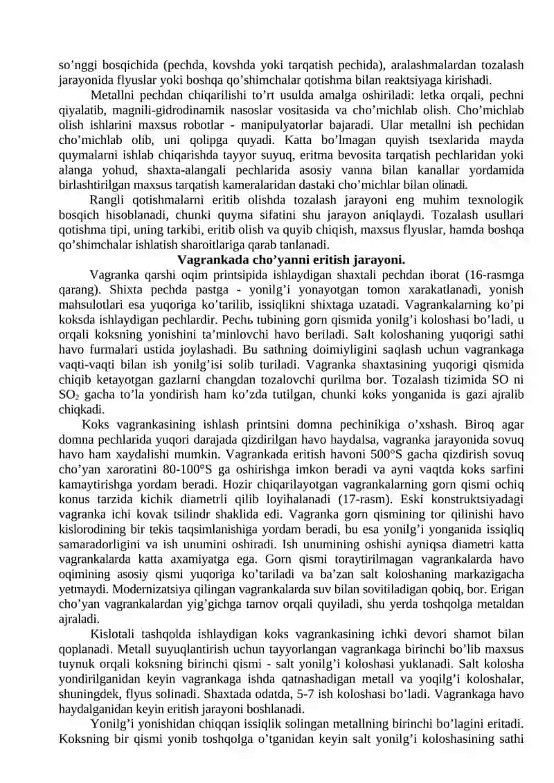 Rangli qotishmalarni eritib olish 2