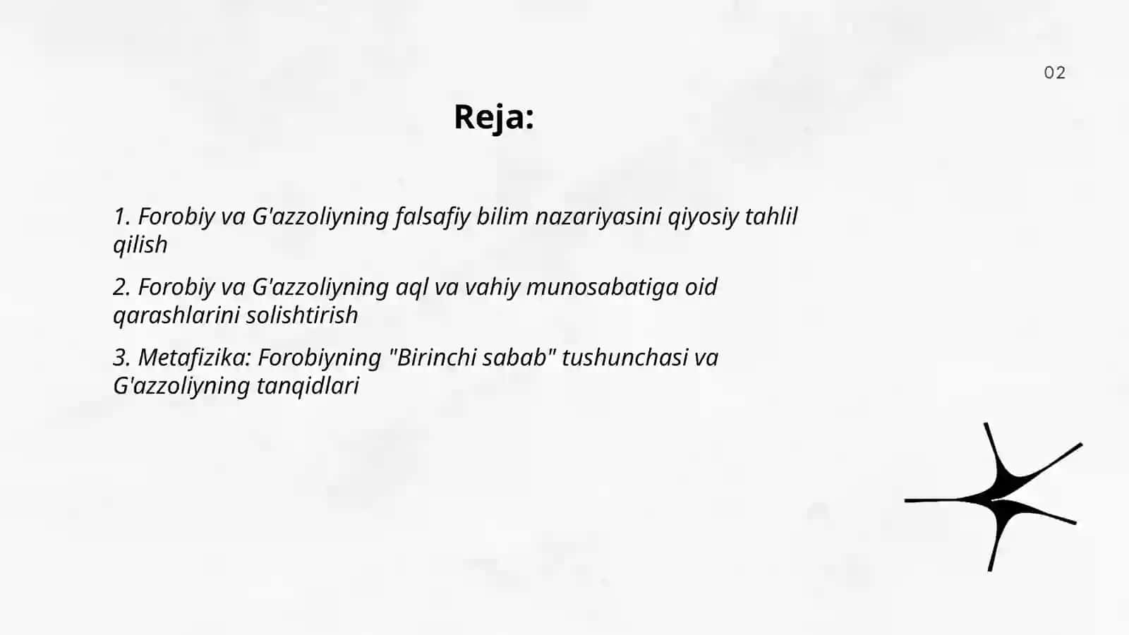 Abu Nasr Forobiy va G'azzoliyning falsafa ilmiga oid garashlarini qiyosiy tahlil etish 2