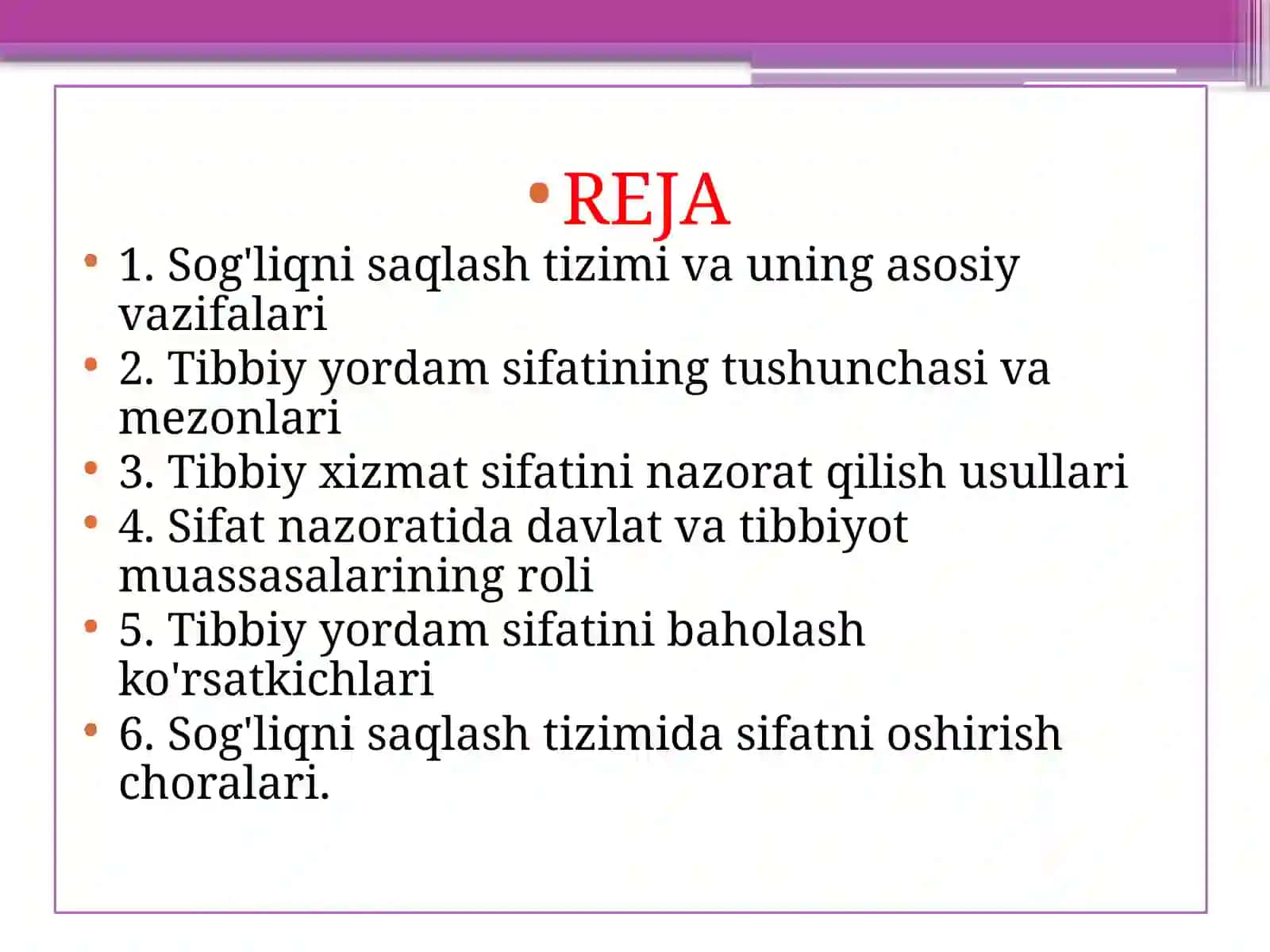 Sog’liqni saqlash va tibbiy yordamning sifatini nazorat qilish 2