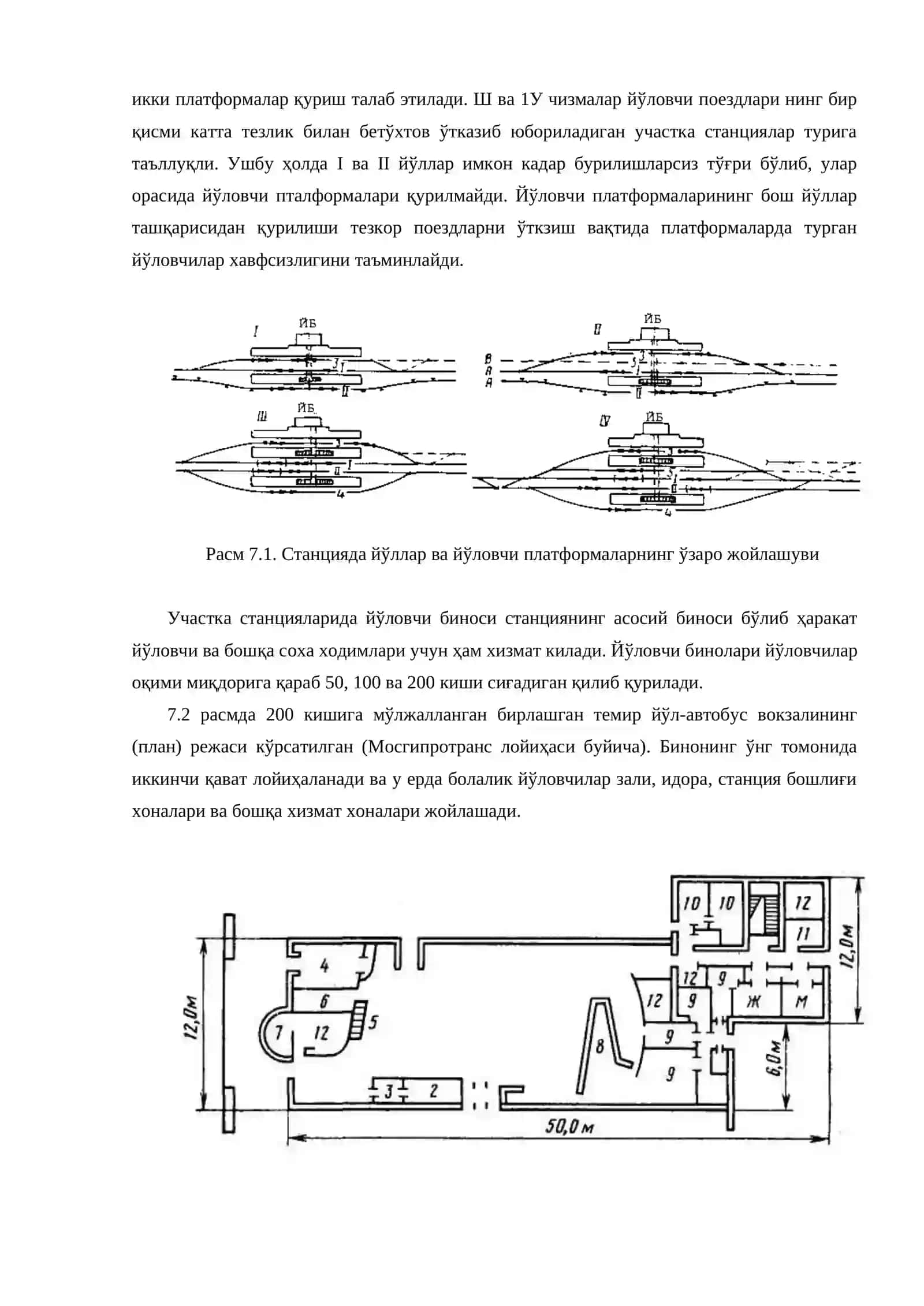 УЧАСТКА БЕКАТЛАРДА САРАЛАШ, ЮК, ЛОКМОТИВ ВА ВАГОН ХЎЖАЛИГИ ИНШООТЛАРИНИ ЛОЙИҲАЛАШ 2