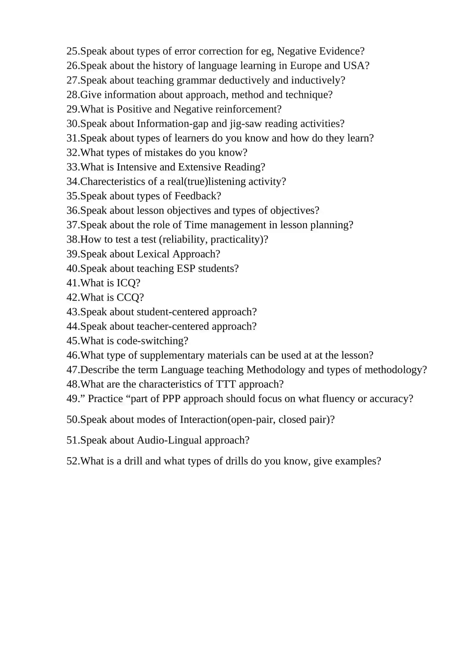2nd Midterm-assessment questions on English Language teaching Methodology 2