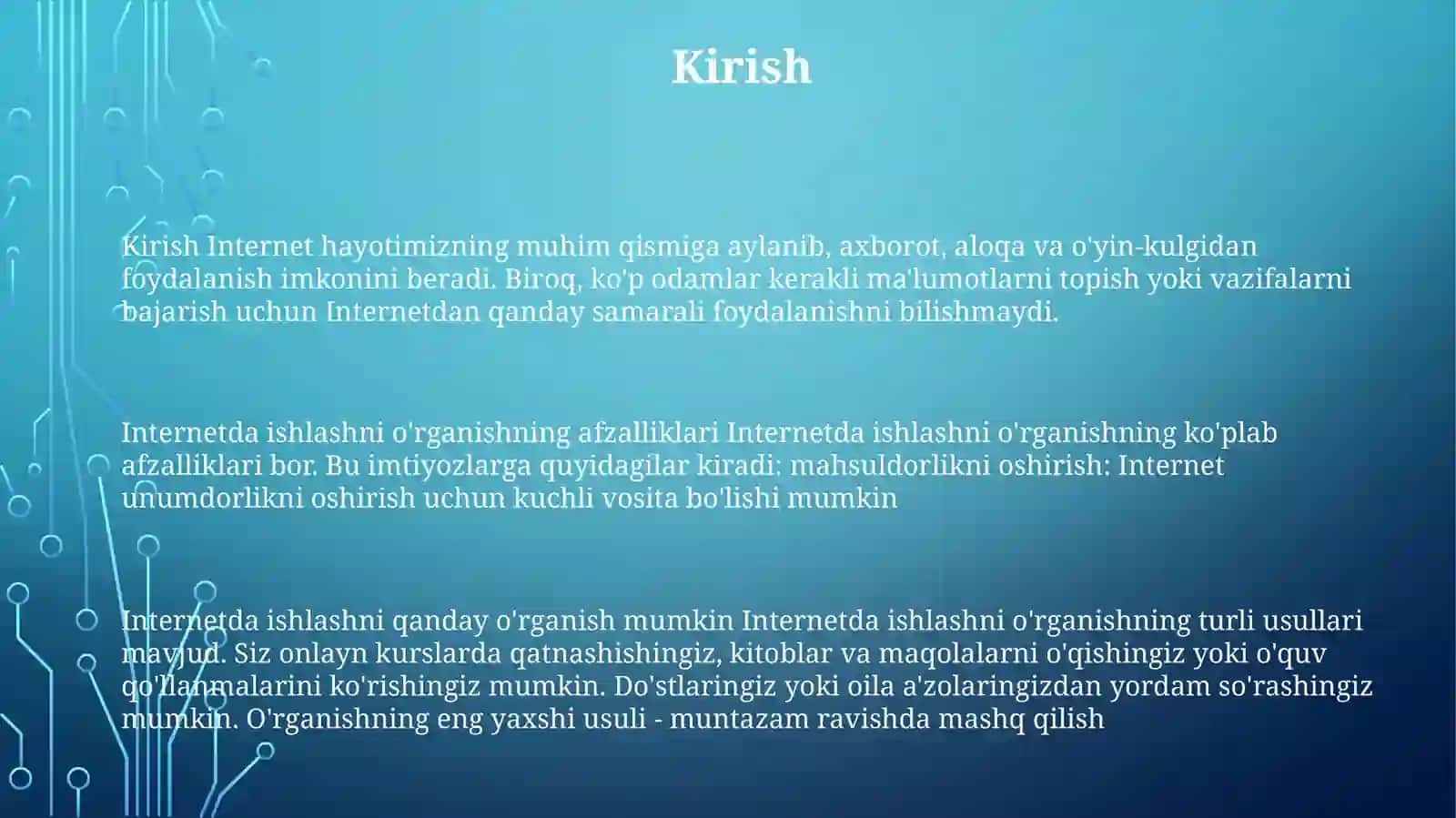 InternetdaIshlashniOʻRganish 2