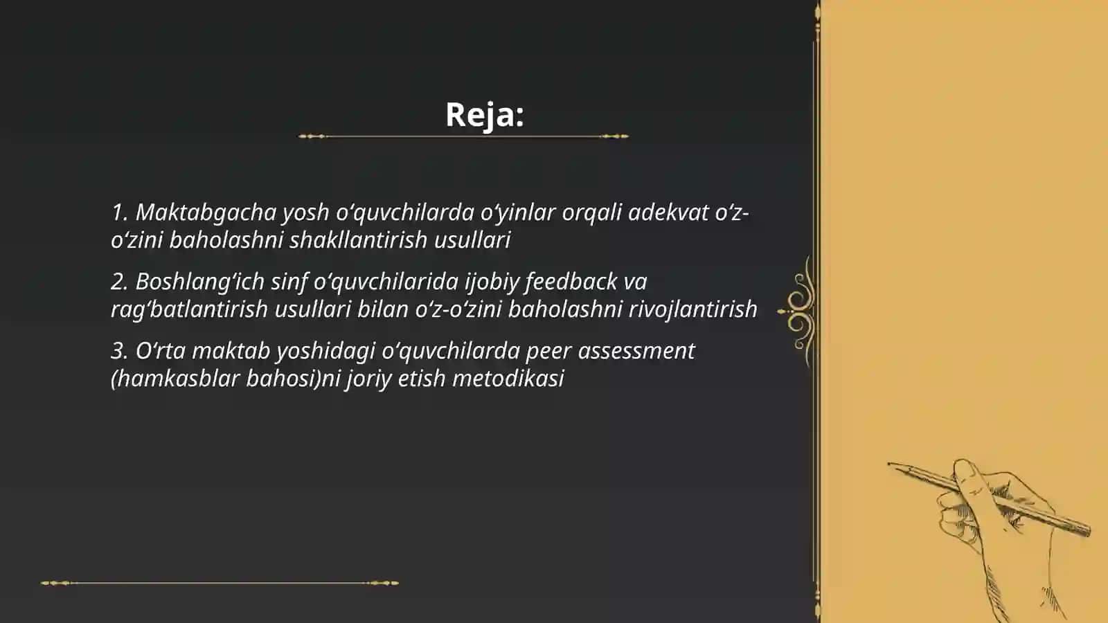 Turli yoshdagi oquvchilarda adekvat oʻz oʻzini baxolashini shakllantirish usullari 2