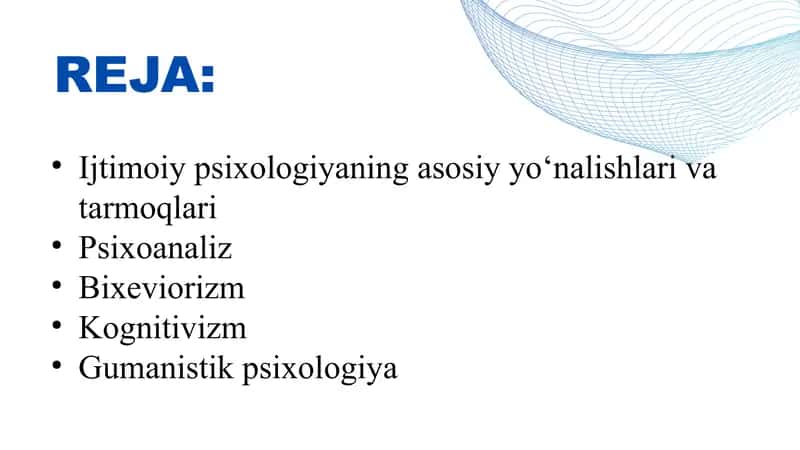 Ijtimoiy psixologiyada asosiy yoʻnalishlar va tarmoqlar 2