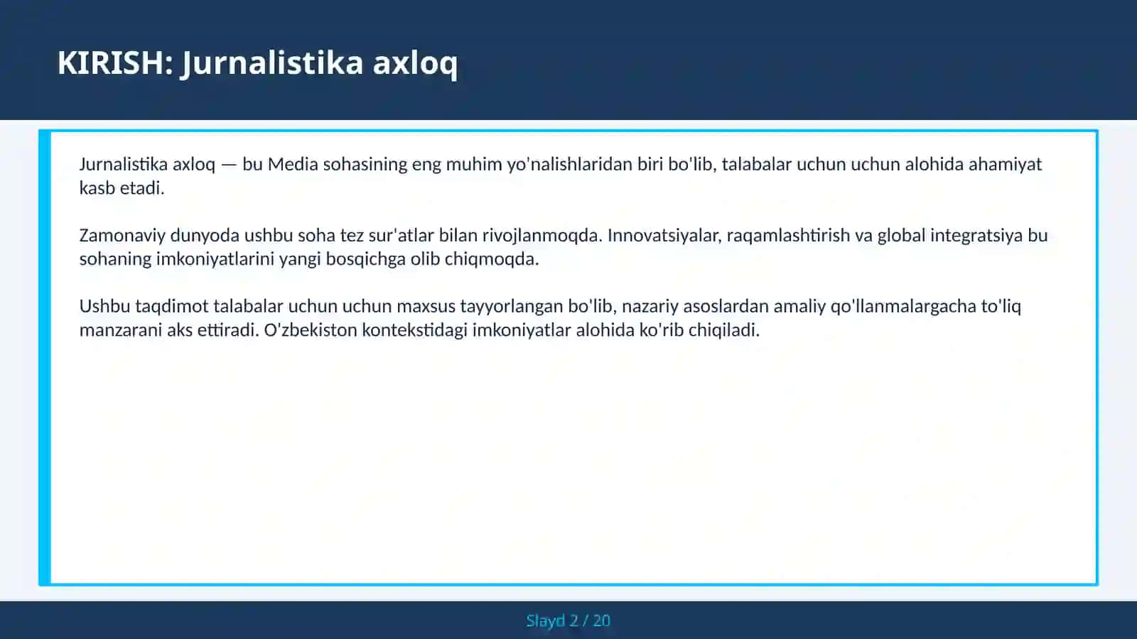 Jurnalistika axloq 2