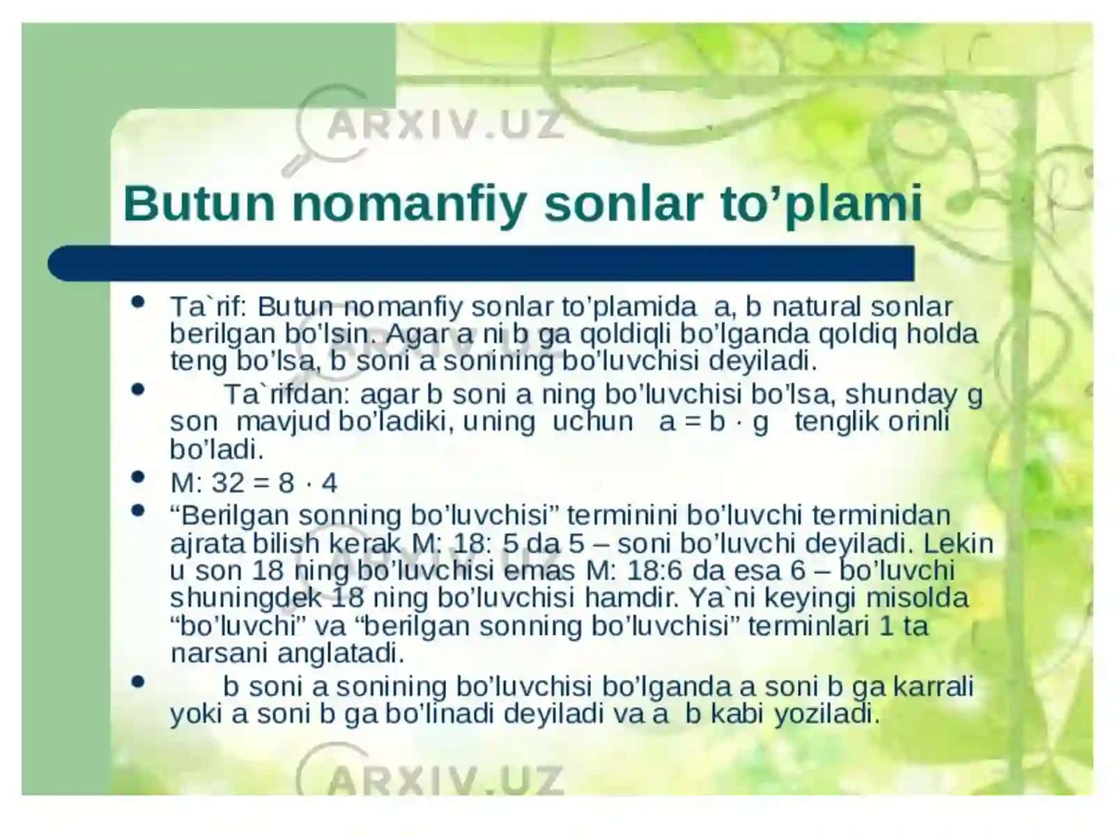 Nomanfiy butun sonlar yig'indisi 2