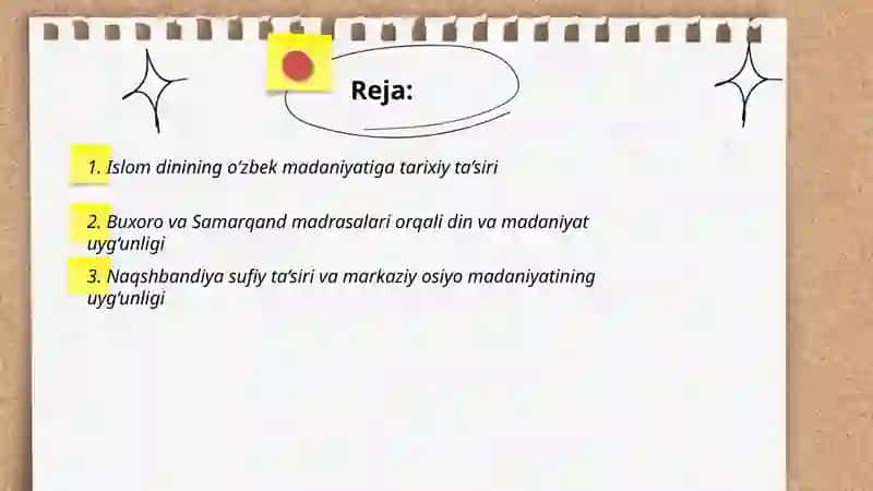 Islom dinining o‘zbek madaniyatiga tarixiy ta’siri 2