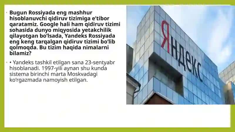 Yandex haqida 2