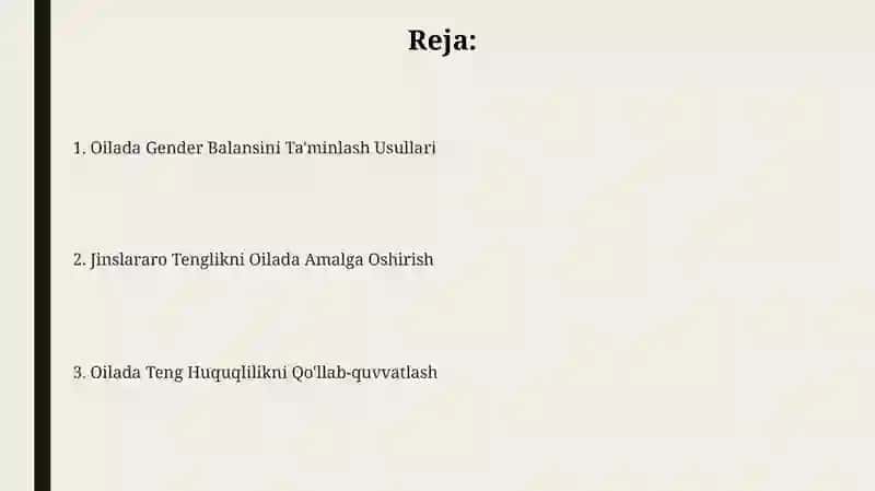 Oilada Gender Tanglikni Ta‘minlash Usullari 2