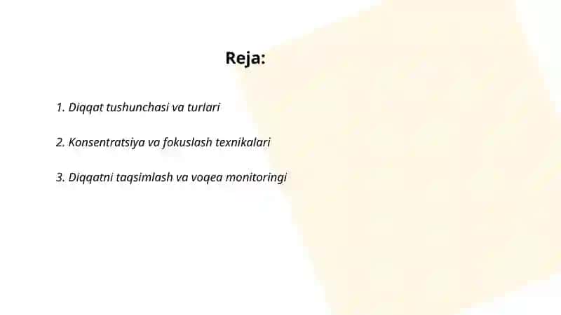 Diqqat va xotira 2