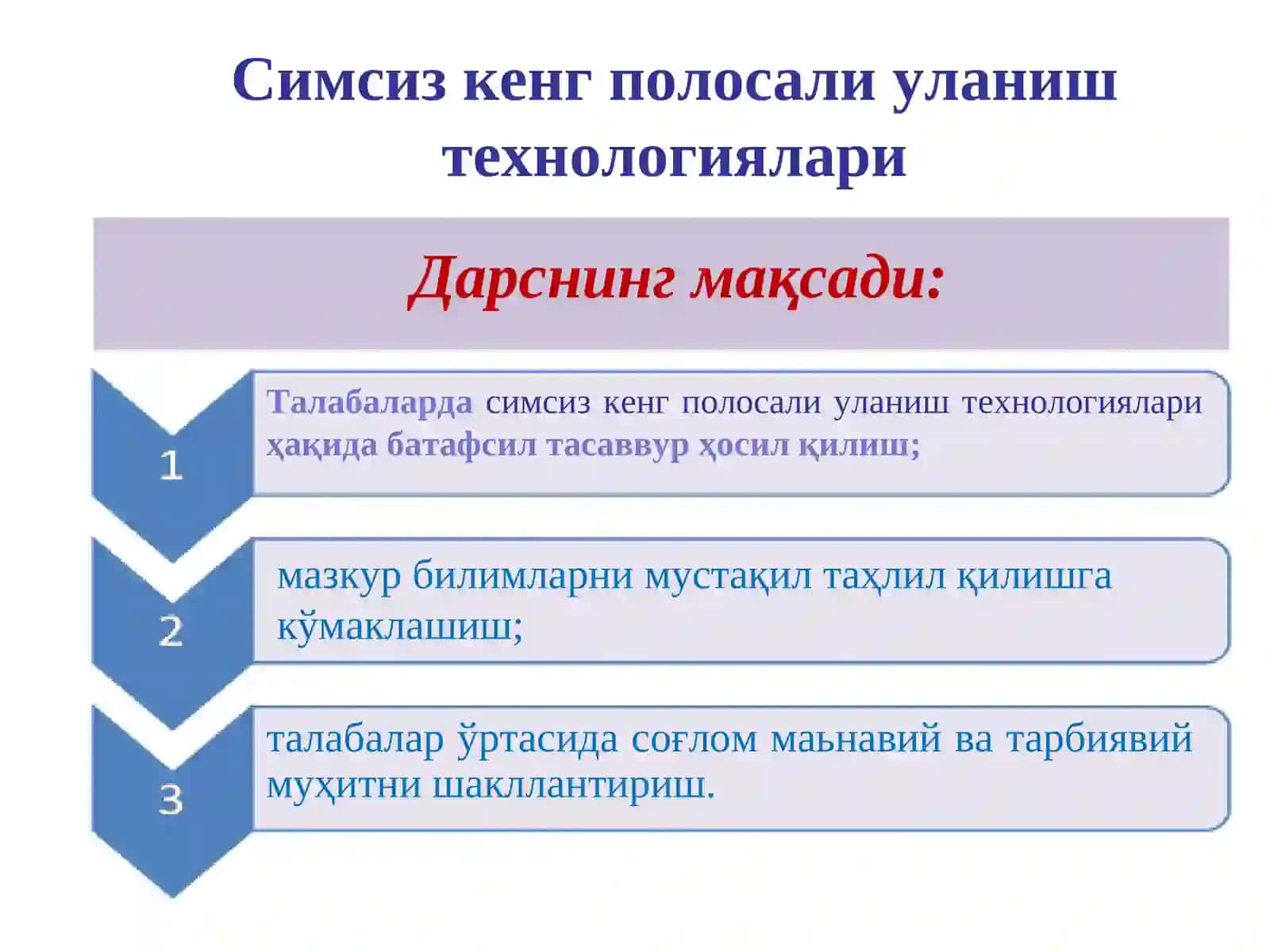 Симсизкенг полосали уланиш технологиялари 2