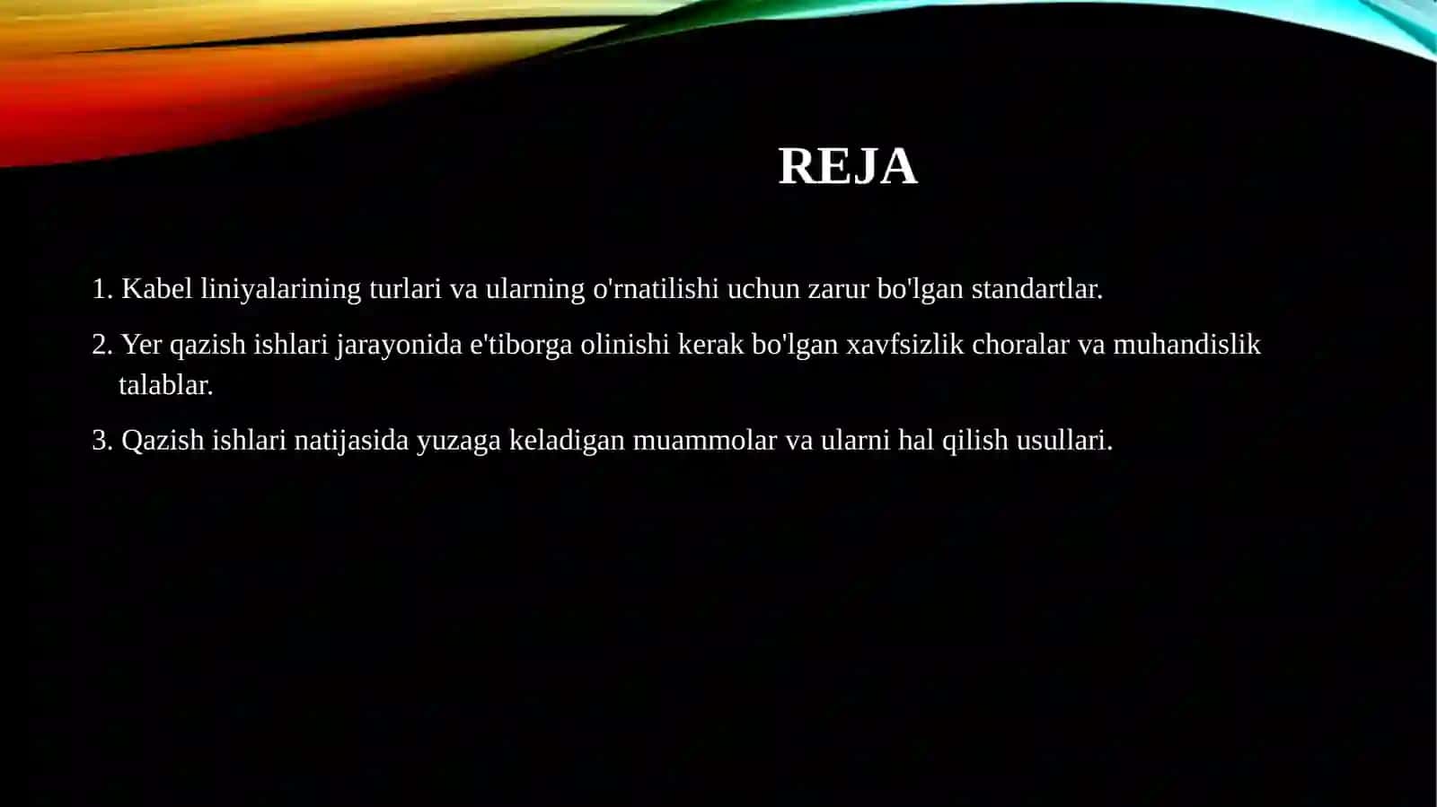 Kabel liniyalari, yer qazish ishlari. 2