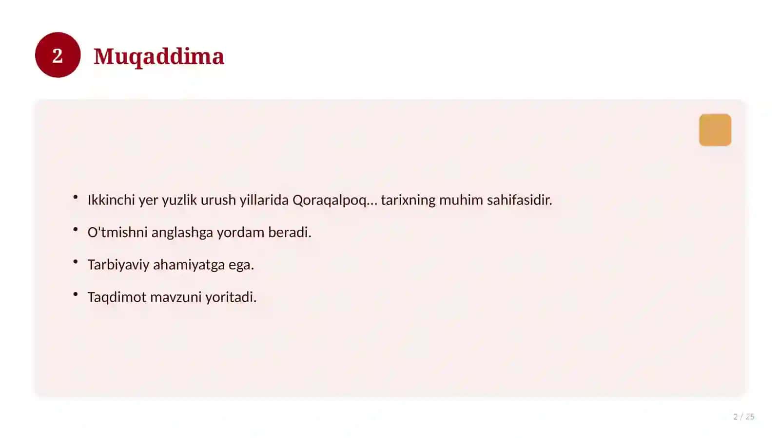 Ikkinchi yer yuzlik urush yillarida Qoraqalpoq xalqining fashizm ustidan erishilgan yutuqqa qo‘shilgan ulushi 2