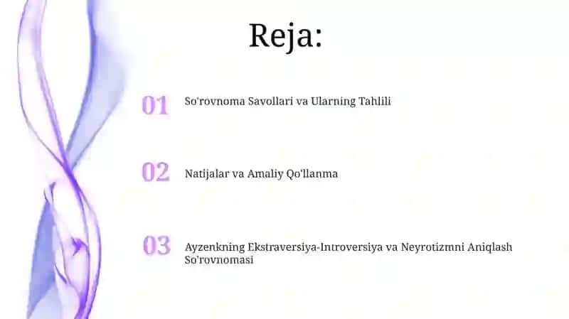 Ayzenkning "Ekstroversiya-Introversiya va Neyrotizmni Aniqlash" so'rovnomasi 2