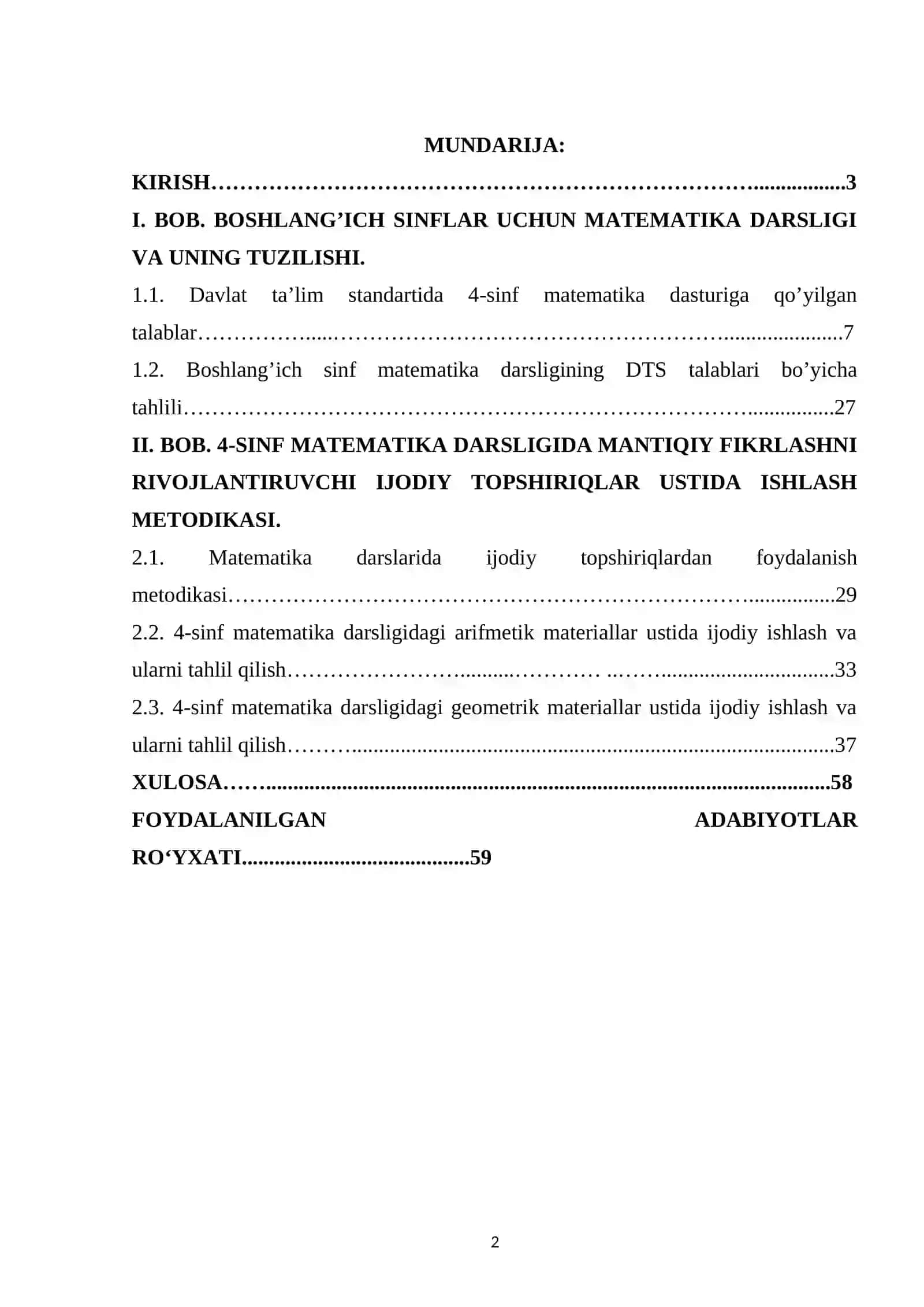 4-SINF MATEMATIKA DARSLIGIDA MANTIQIY FIKRLASHNI RIVOJLANTIRUVCHI IJODIY TOPSHIRIQLAR USTIDA ISHLASH METODIKASI 2