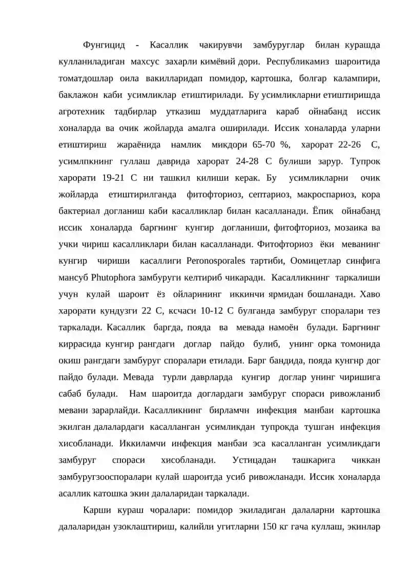 Помидор касалликлари ва уларга карши кураш чоралари 2