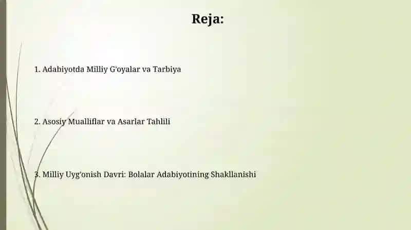 Milliy uyģonish davri òzbek bollalar adabiyoti 2