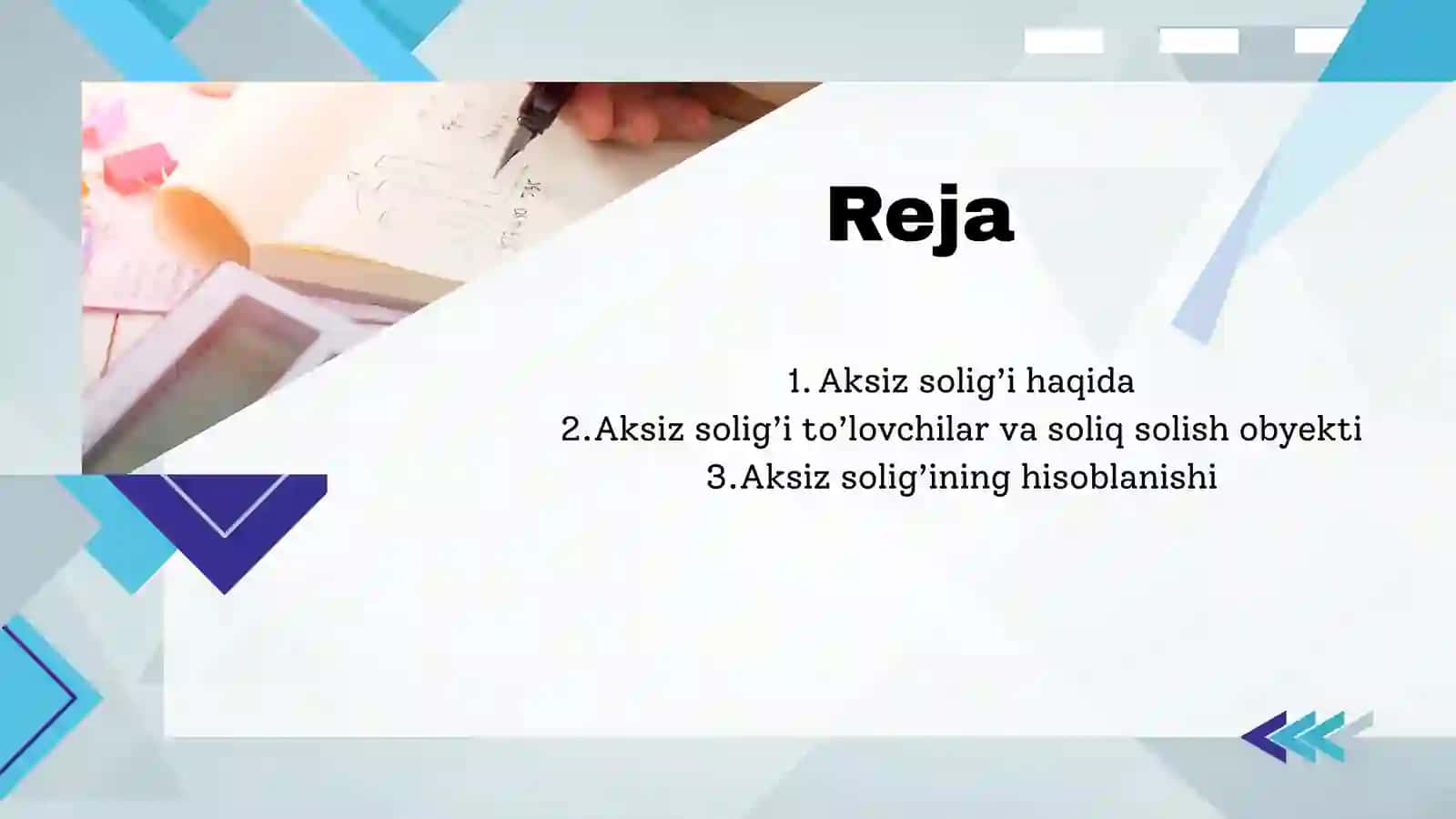 Aksiz solig‘i, uning soliq to‘lovchilari, soliq bazasi, soliq stavkalari va soliq davri 2