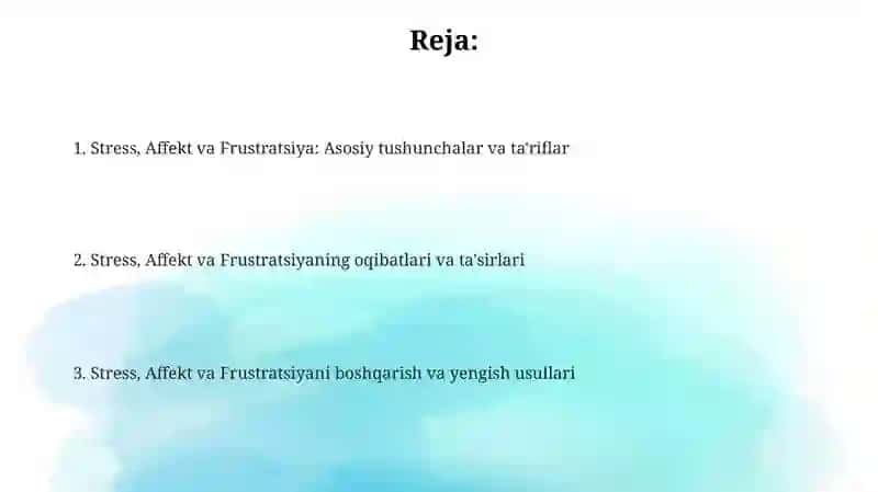Stress, Affekt, frustrasiya 2