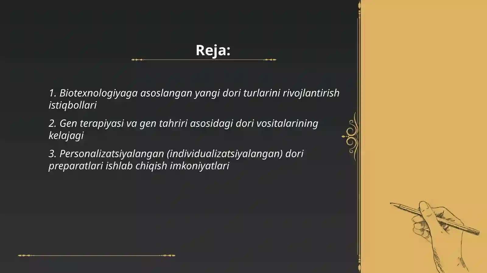 Biotexnologiyaga asoslangan yangi dori turlarini rivojlantirish istiqbollari 2