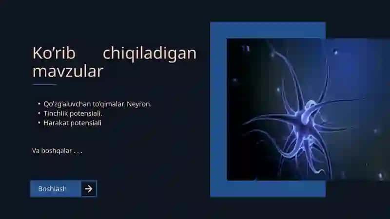 Qo’zg’aluvchan to’qimalarda bioelektrik hodisalar 2