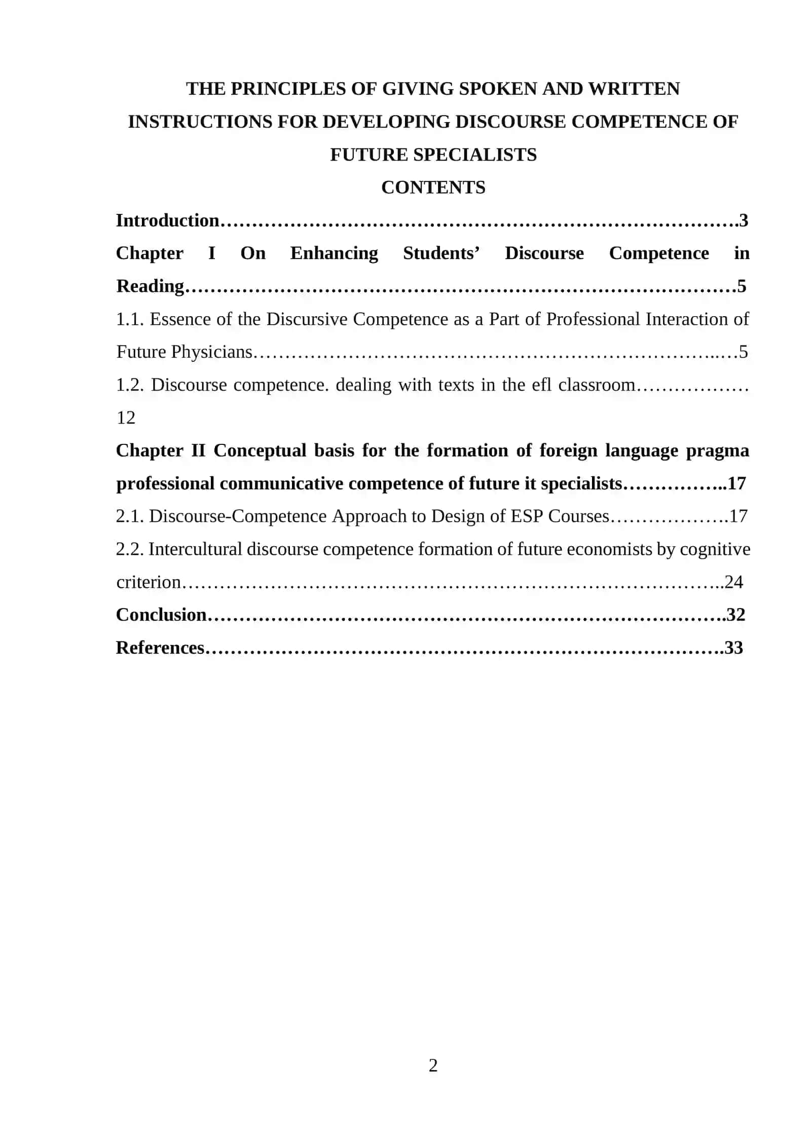PRINCIPLES OF GIVING SPOKEN AND WRITTEN INSTRUCTIONS FOR DEVELOPING DISCOURSE COMPETENCE 2