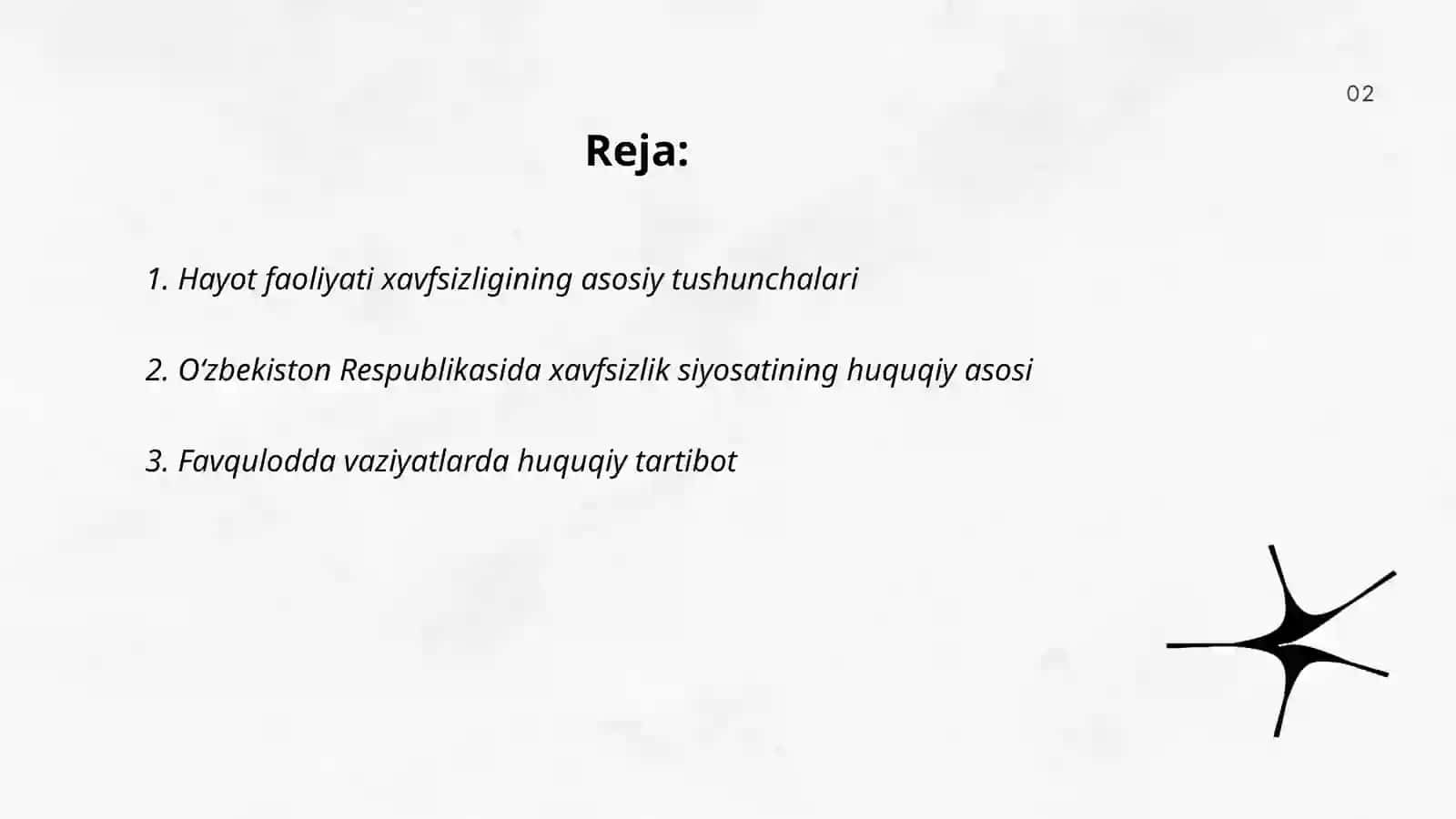 Hayot Faoliyati Xavfsizligining Huquqiy va Tashkiliy Asoslari 2