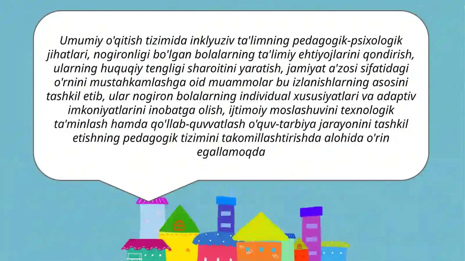 Inklyuziv taʼlimni amalga oshirish jarayonida alohida yordamga muhtoj bolalarning shaxsini rivojlantiruvchi xususiyatlari 2