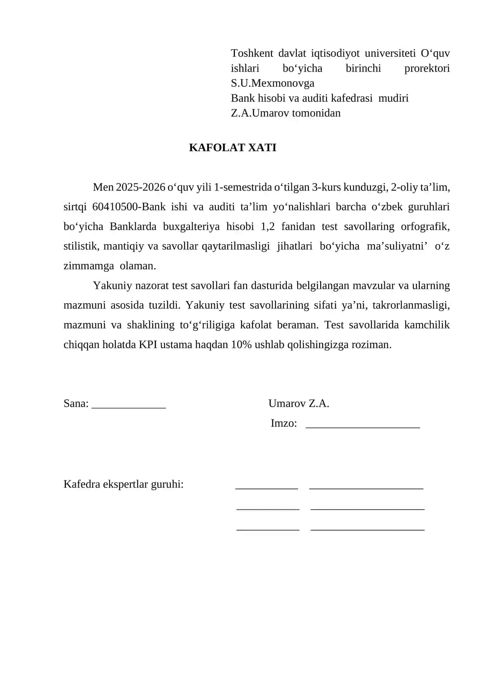 Banklarda buxgalteriya hisobi 1 2025-2026 2