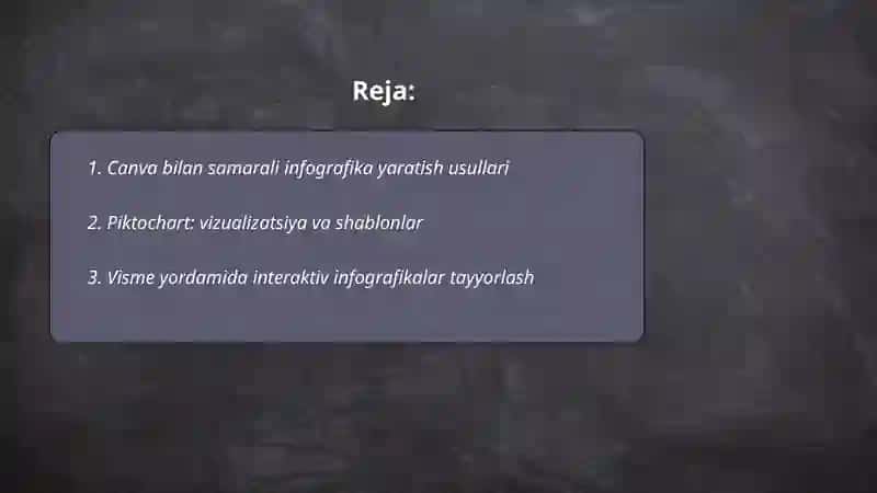 Samarali infografik yaratish vositalari 2