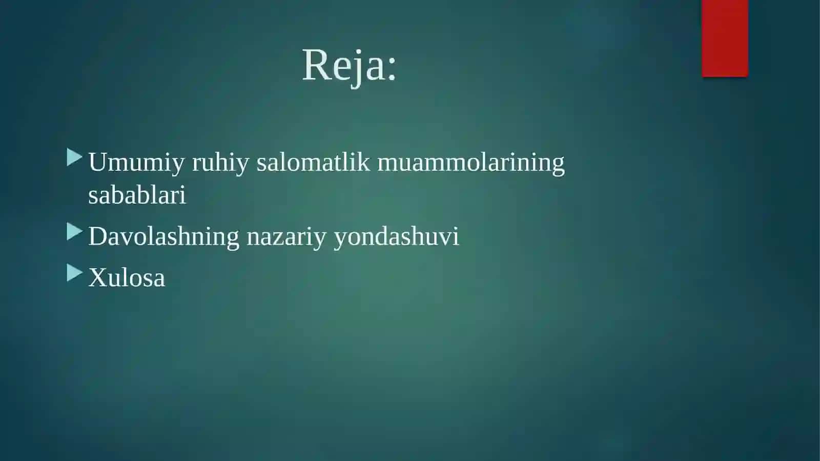 Umumiy ruhiy salomatlik muammolari va ularni davolash 2