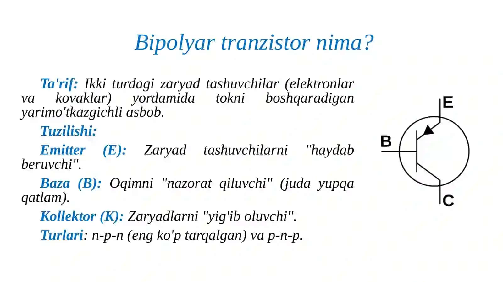 Bipolyar tranzistor 2
