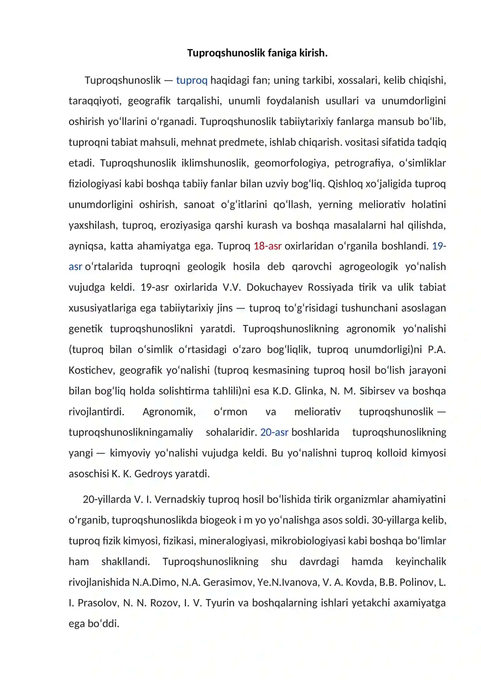 Tuproqning issiqlik xossalari 2