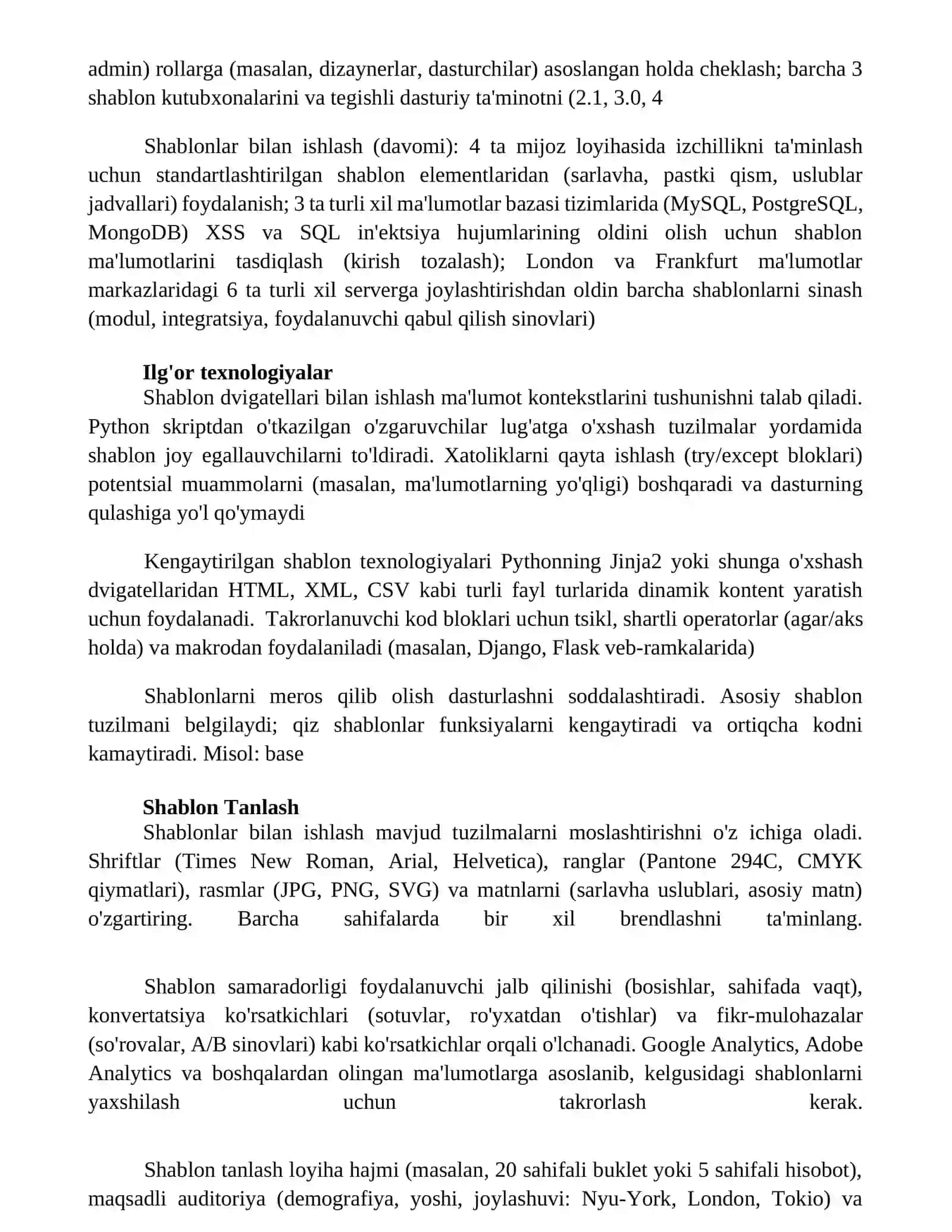Qolip (shablon)lar bilan ishlash 2