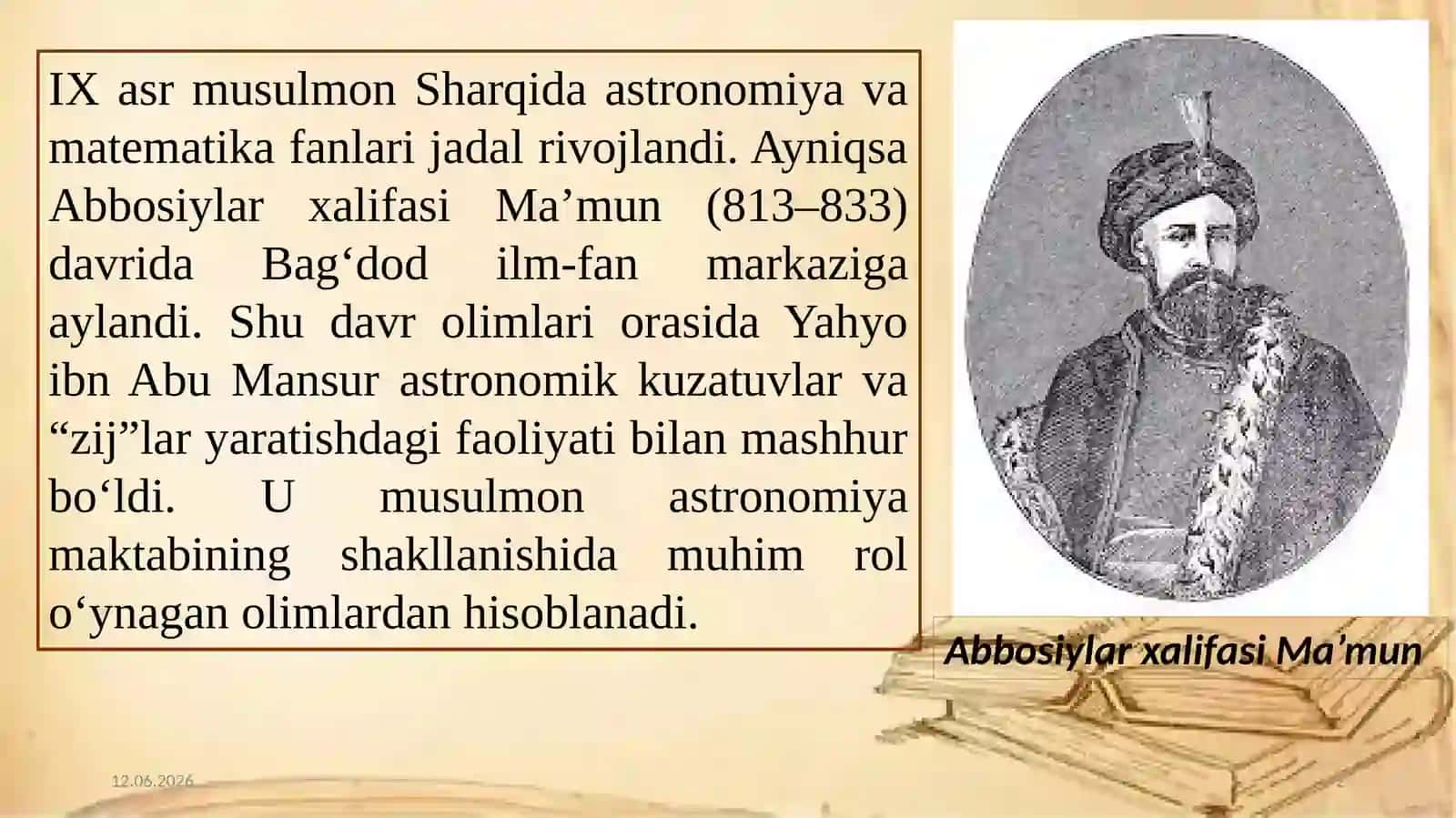 Yahyo ibn Abu Mansur ilmiy merosi 2