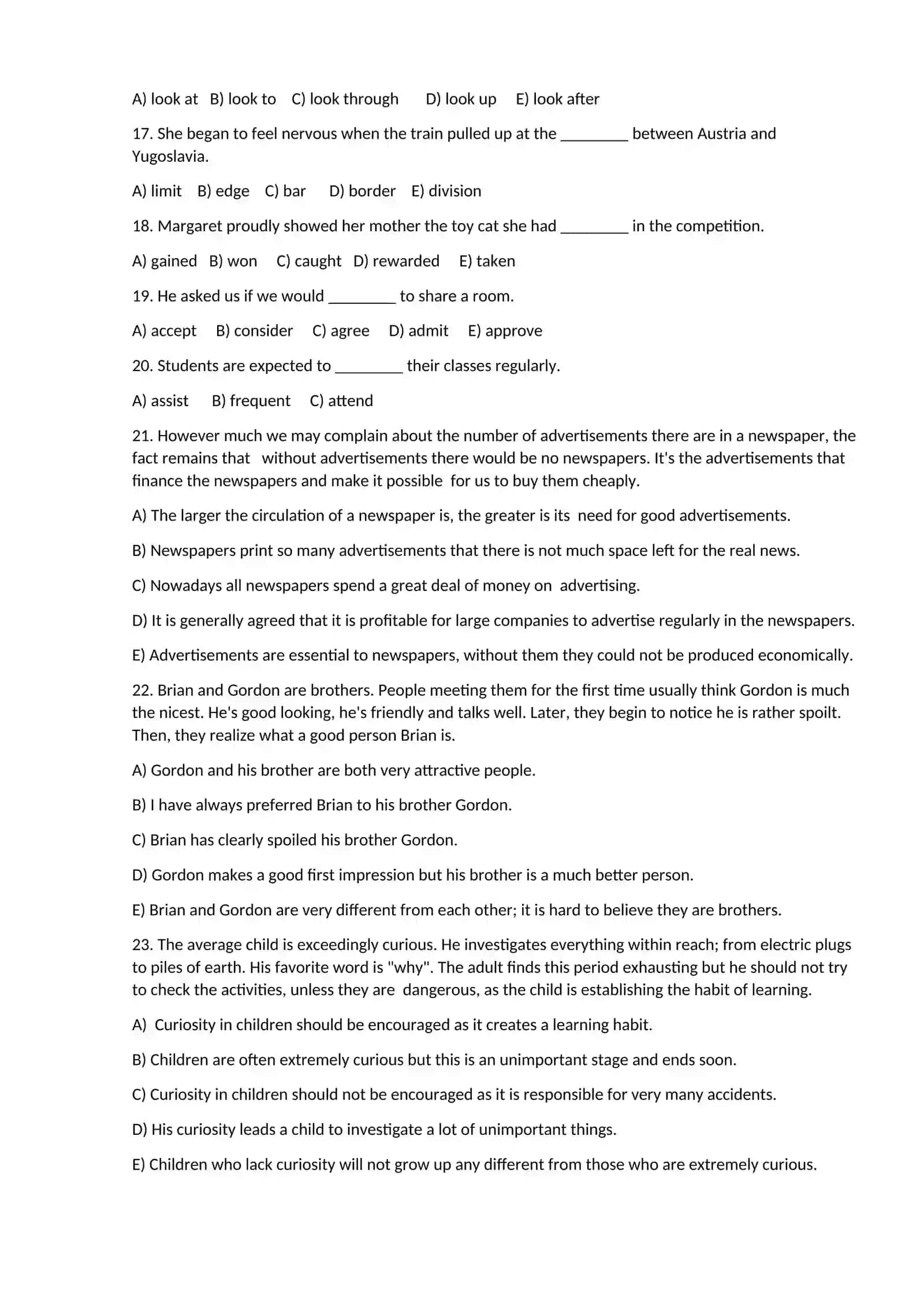 Test for control and check 2