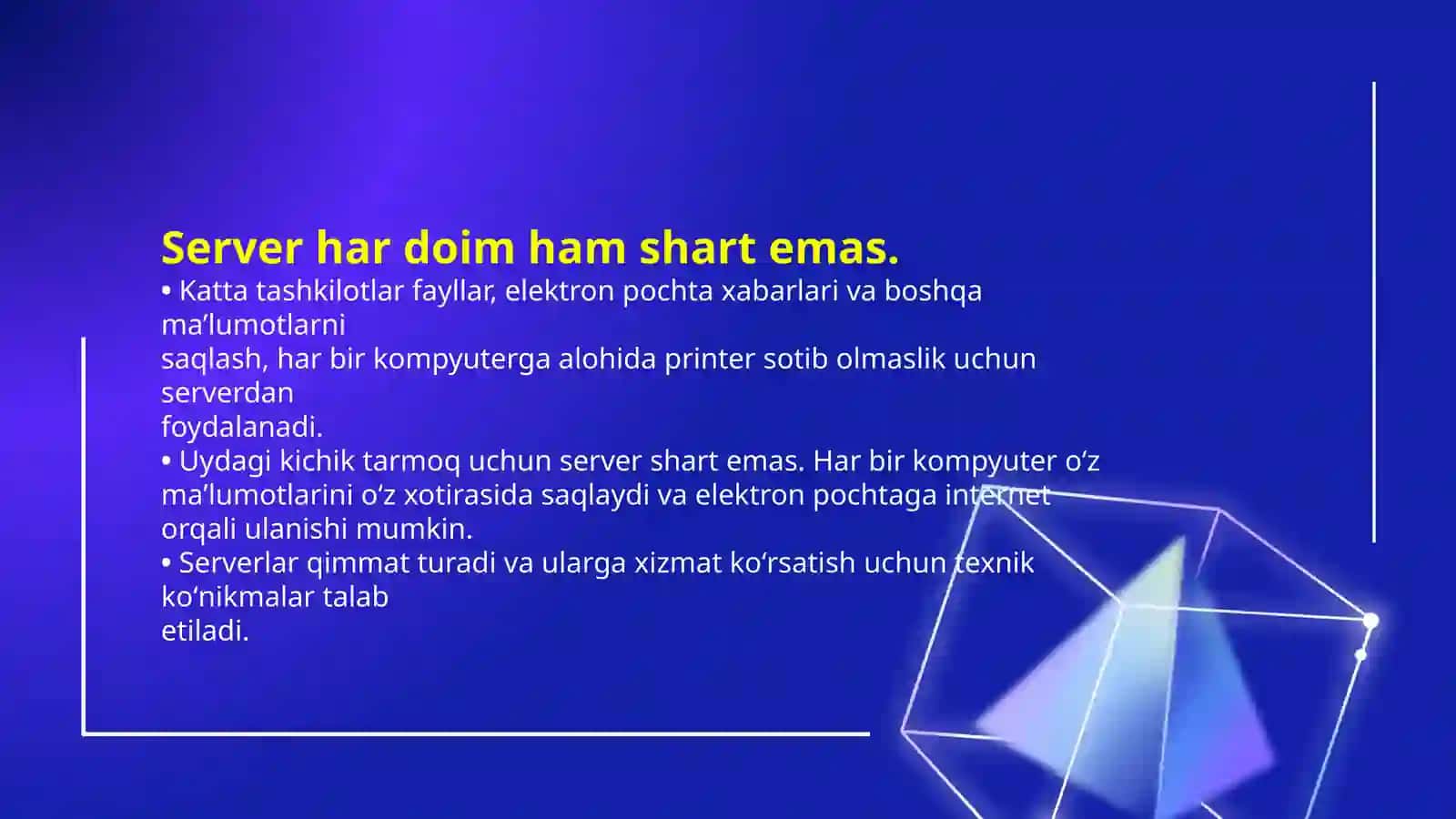 Tarmoqni loyihalash 2