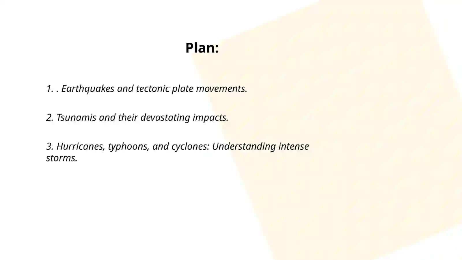 Earthquakes and Tectonic Plate Movements 2